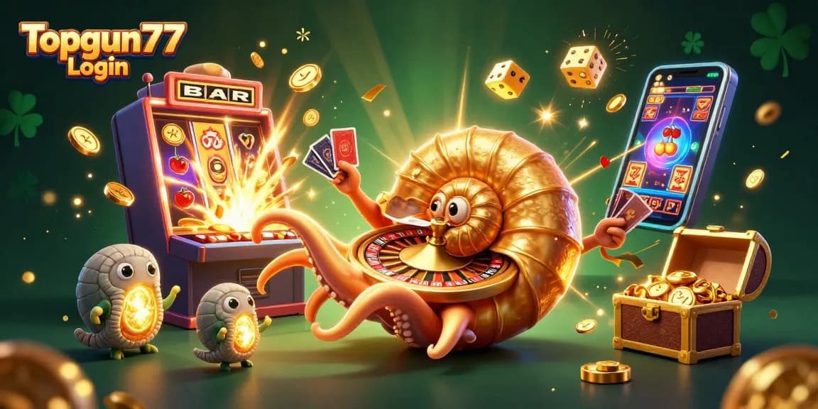 Permainan menarik di Topgun77 Login dengan jackpot yang mengagumkan dan karakter ceria di dunia kasino.