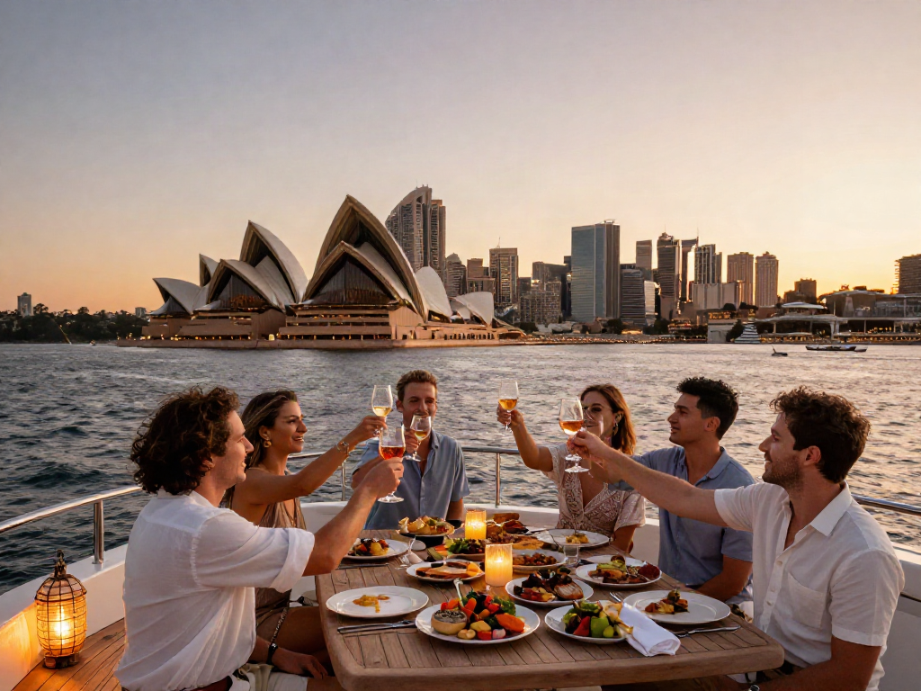 Celebrate in luxury as you rent a yacht sydney, experiencing stunning sunsets over the iconic Sydney Harbour.