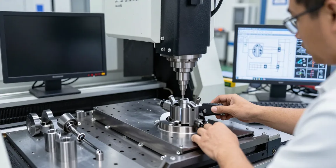 Leading aerospace CNC parts manufacturers precision machining workshop with skilled technician.