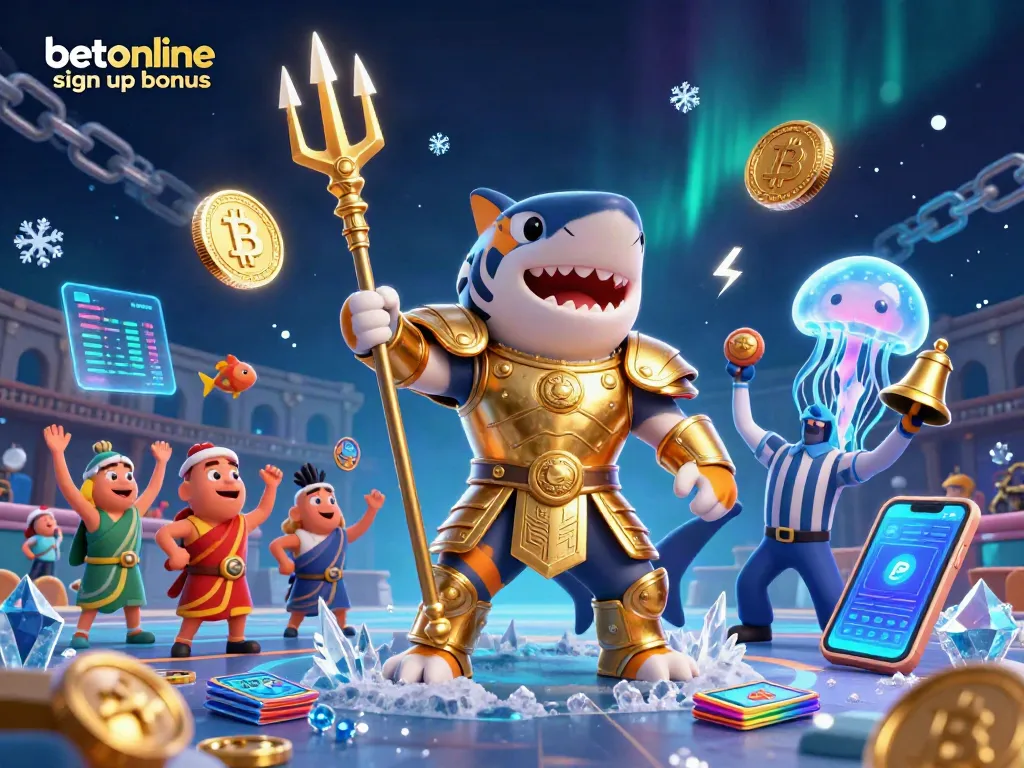 Engage with the betonline sign up bonus by exploring exciting 3D underwater casino illustrations.