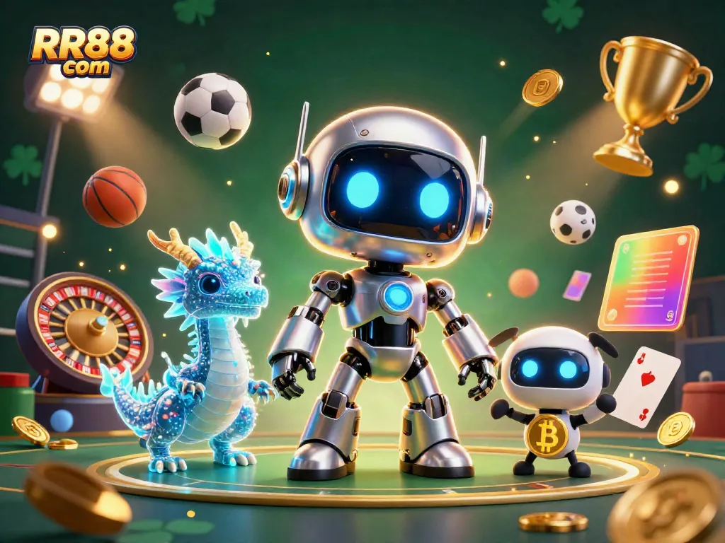 Experience thrilling live casino action with RR88 com in a vibrant neon world of sports and gaming.