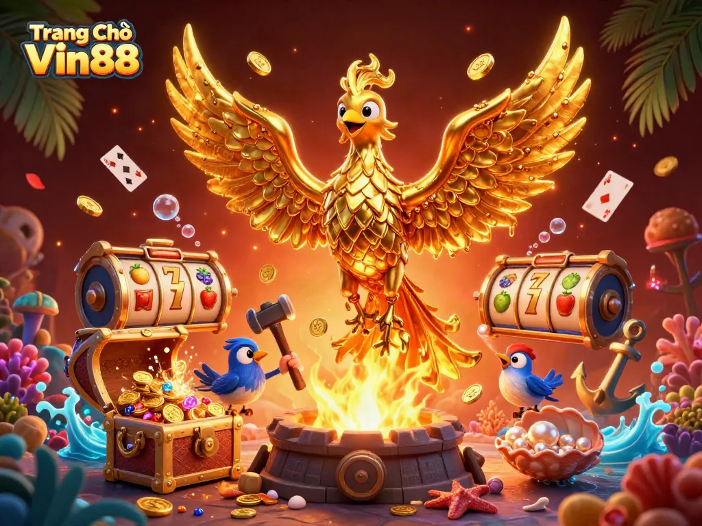 Experience exciting gameplay on Trang Chủ Vin88 with this captivating casino-themed illustration.