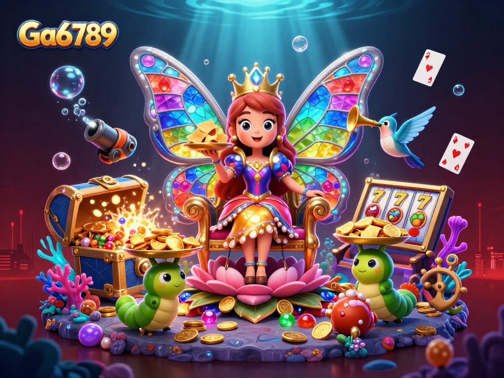 Spin the jackpot with Ga6789, featuring vibrant slots and enchanting casino elements.