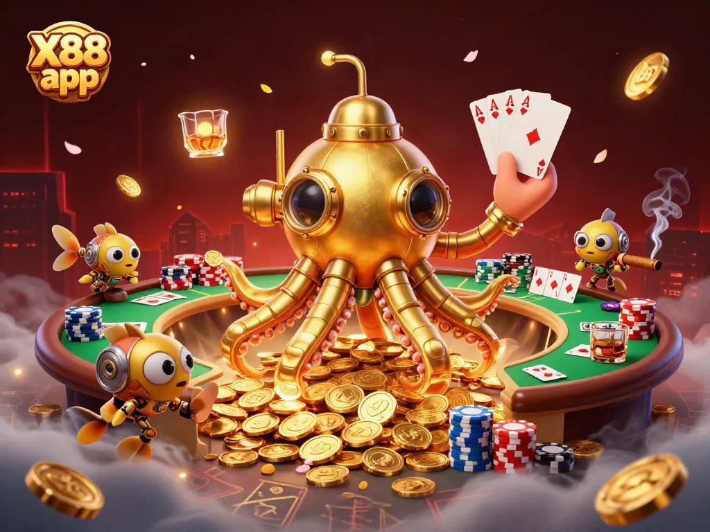 Experience thrilling moments with the X88 app, featuring the dynamic interplay of gaming elements and characters.