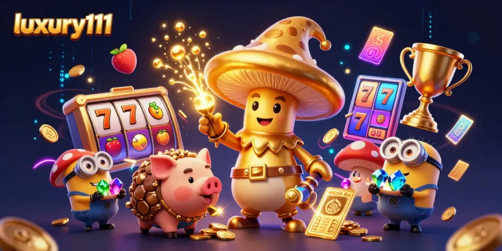 Immerse in luxury111 with spinning slot reels, magical wizard, and golden treasures.