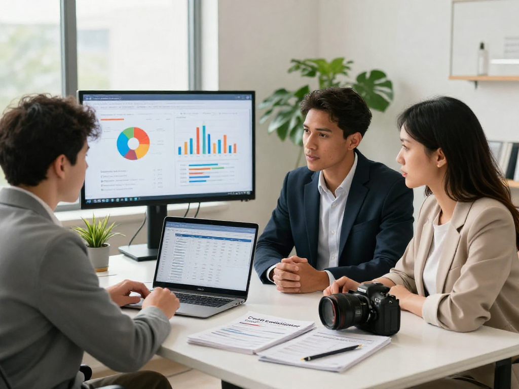 Financial advisor discussing Credit Consolidation Canada with a client in a modern office.