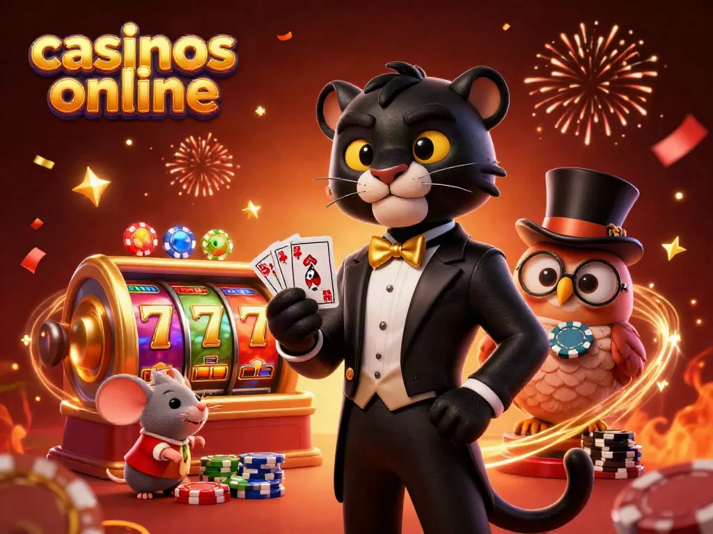 Enjoy thrilling card games at casinos online with a stylish black panther dealer and dynamic scenery.