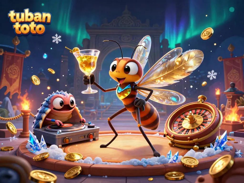 Experience the thrill of tuban toto with vibrant casino elements and captivating characters.