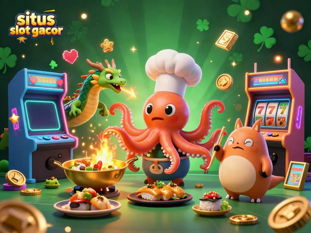 Experience the excitement of situs slot gacor with dynamic casino characters and vibrant gaming elements.
