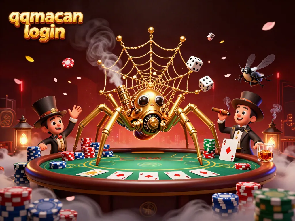 Experience the excitement at qqmacan login with a captivating steampunk fantasy poker scene that highlights luck and strategy.