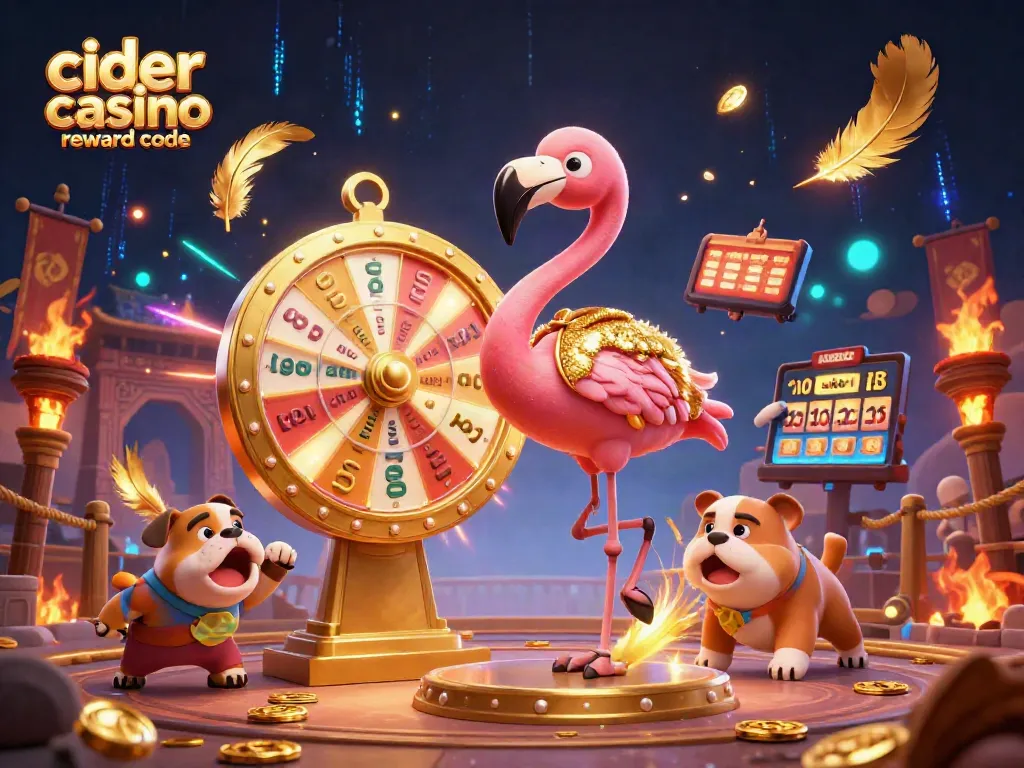 Win exciting prizes at Cider Casino with the latest reward code, featuring vibrant casino elements.