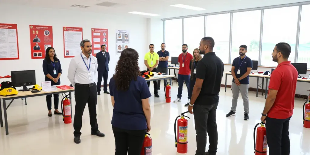 Training Institute Saudi Arabia in action, professionals engaged in hands-on HSE training exercises.