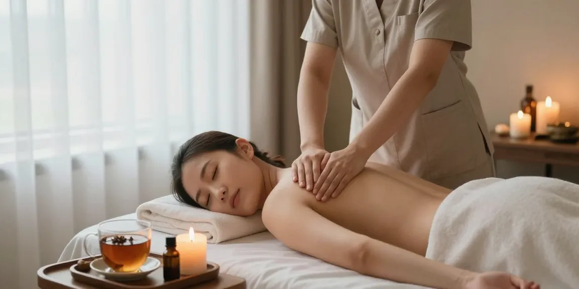수원토닥이에서 편안한 마사지 서비스를 받는 모습