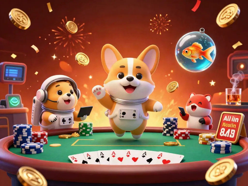 Experience thrilling gameplay at hay88-teamala with a corgi astronaut in a dynamic casino scene.