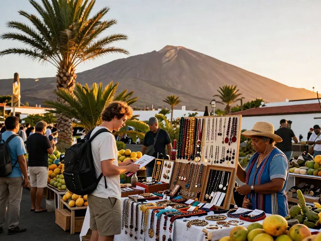 Explore vibrant Tenerife travel shop markets showcasing local crafts and souvenirs.