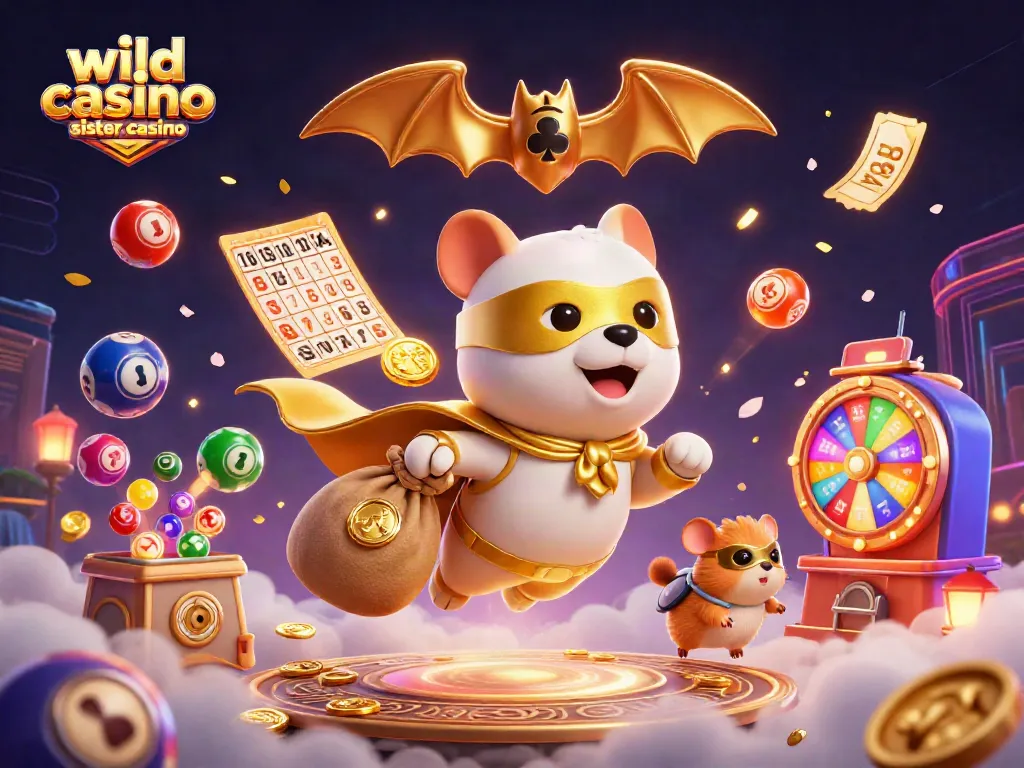 Winning big at wild casino sister casino with a vibrant, exciting 3D animated scene.