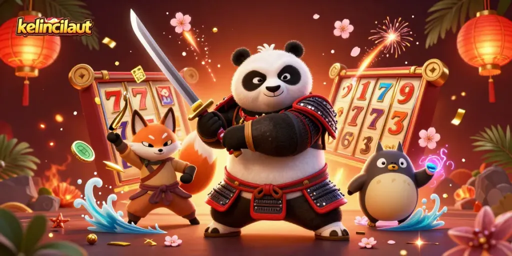 Experience thrilling gameplay with kelincilaut's vibrant casino scene featuring dynamic characters and game elements.