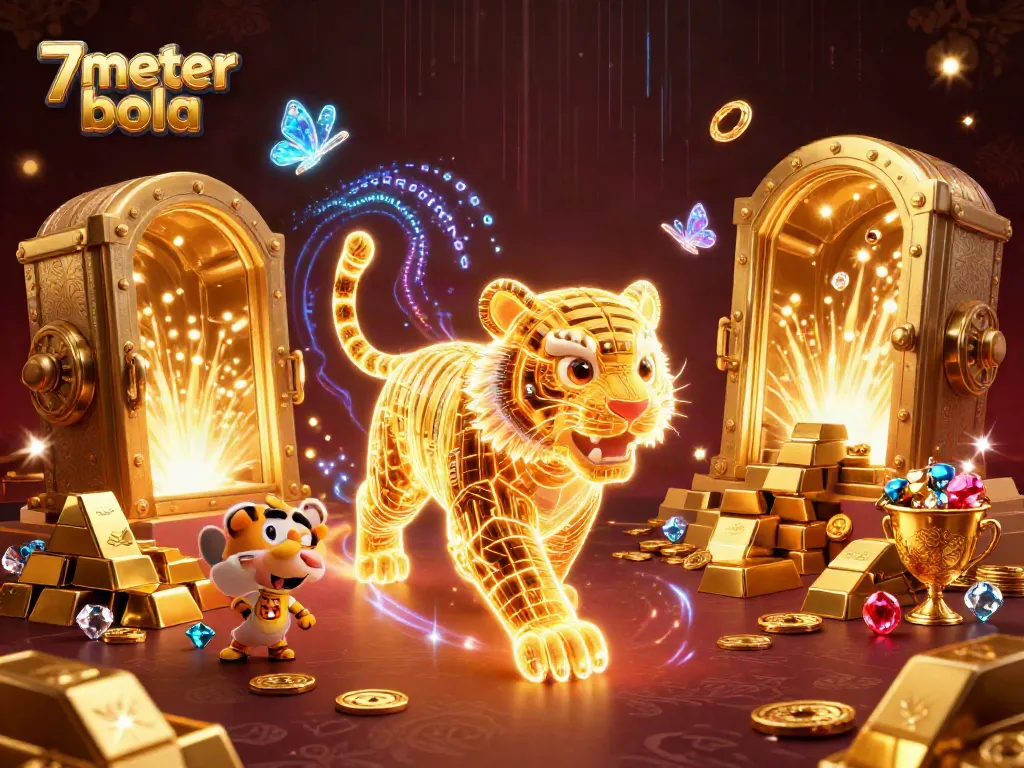 Experience thrilling bets with 7meter bola in this vibrant digital casino scene full of treasures.