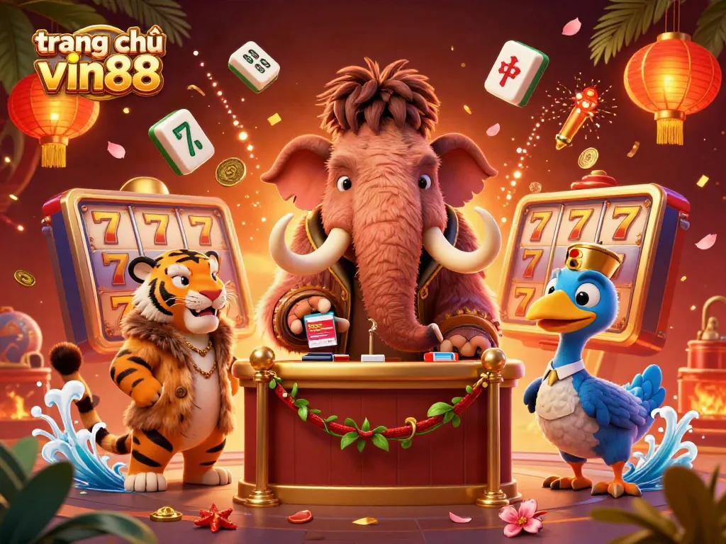 Experience excitement at trang chủ vin88 with vibrant 3D casino characters celebrating wins.