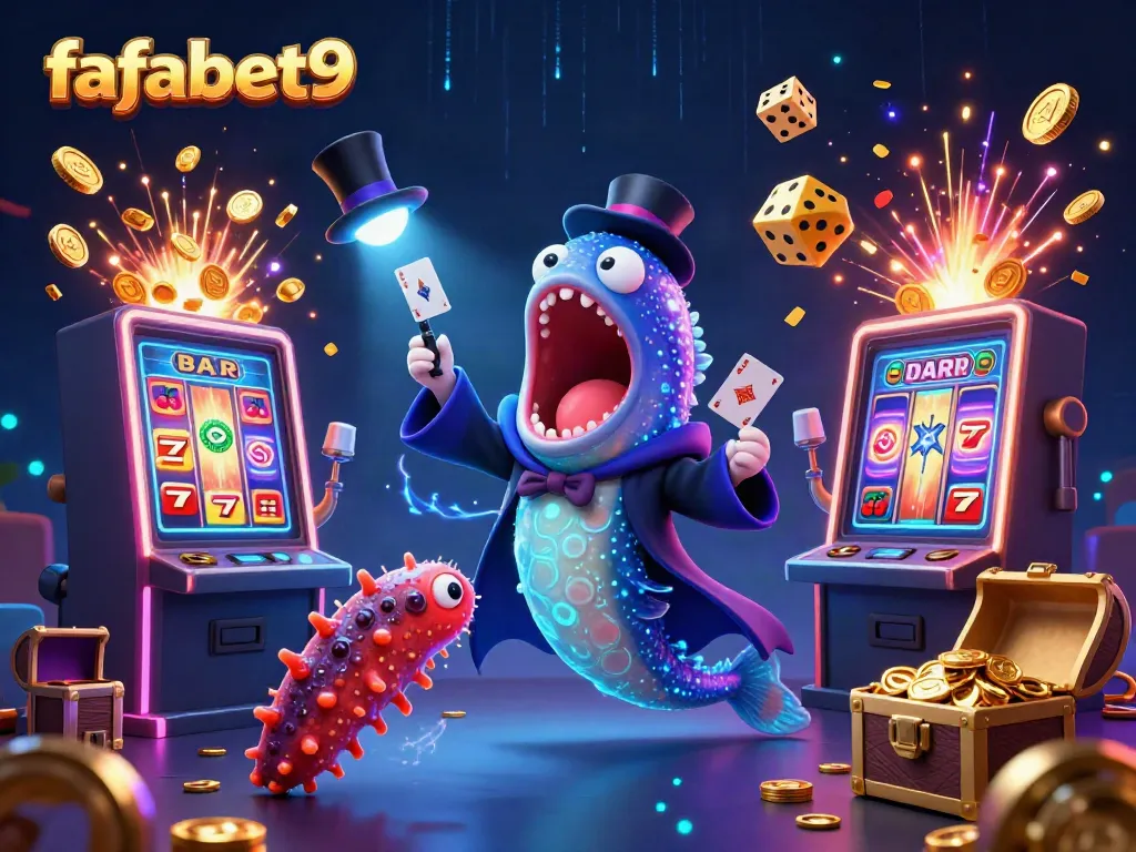Engage with fafabet9 at an enchanting underwater casino scene featuring mesmerizing characters.