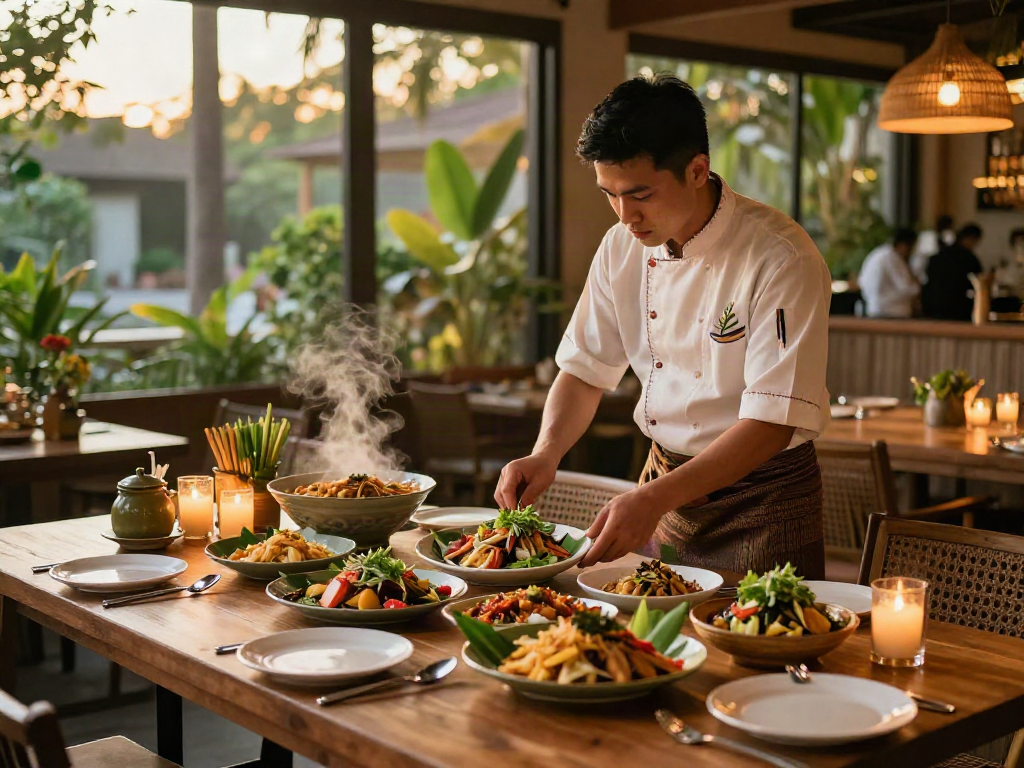 Thai culinary experience at kinalyrestaurant.com showcasing vibrant dishes and inviting atmosphere.